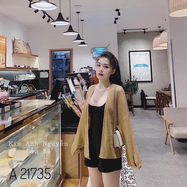 Áo khoác cadigan len tơ mỏng mix ngoài siêu xinh | BigBuy360 - bigbuy360.vn