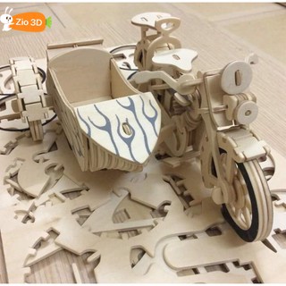 Đồ chơi lắp ráp gỗ 3D Mô hình Xe mô tô