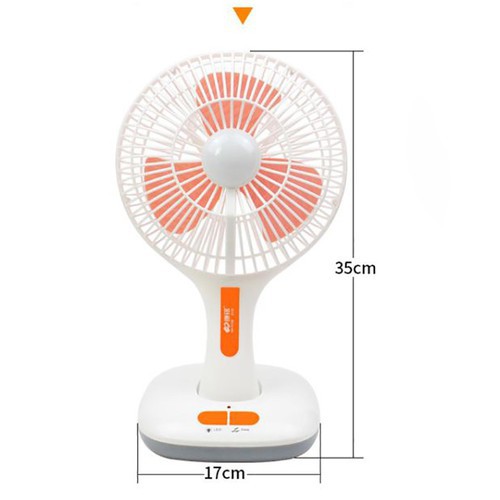 Quạt sạc tích điện ông tây KM-F0166 kiêm đèn led gấp gọn