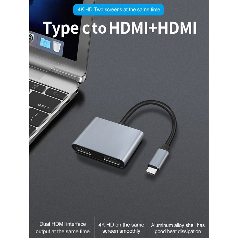 Bộ Chuyển Đổi Hub Type-C Sang Hdmi 4k Usb C | BigBuy360 - bigbuy360.vn
