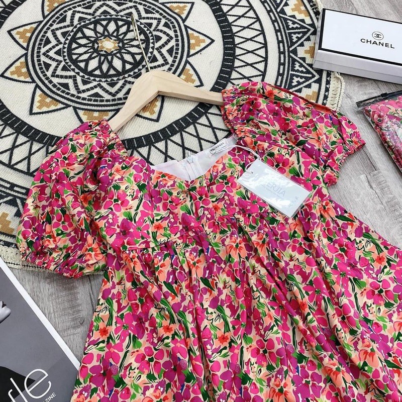 Đầm babydoll hoa nhí