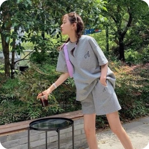 [HCM] Set bộ nữ, set đùi áo thun from rộng 60kg hoạ tiết teen chất cotton co dãn mịn mát SKUS-111