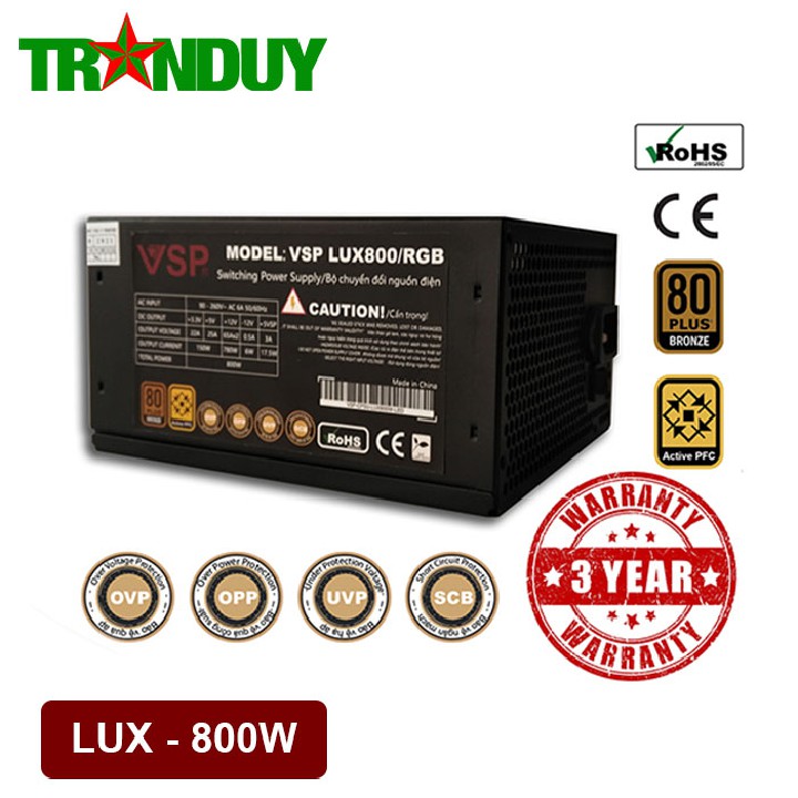 Nguồn VSP LUX 800W LED RGB