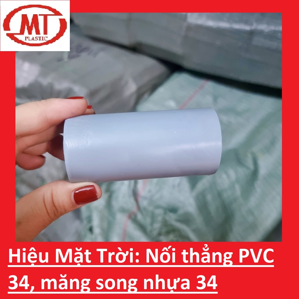 Nối thẳng, nối măng song nhựa PVC 21,27,34,42 Hiệu Mặt Trời