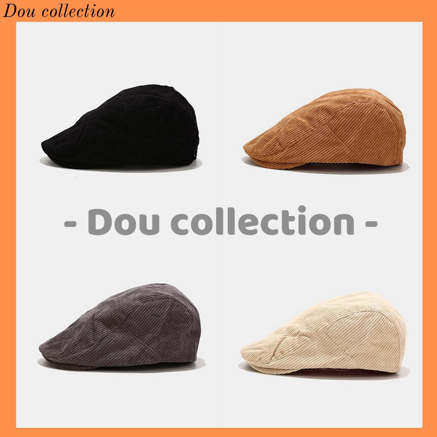 mũ lưỡi trai nữ [Nowship2h] Nón Mũ Nồi Beret Nam Nữ Vải Nhung Retro Cổ Điển Thời Trang Thu Đông - Mã NV013