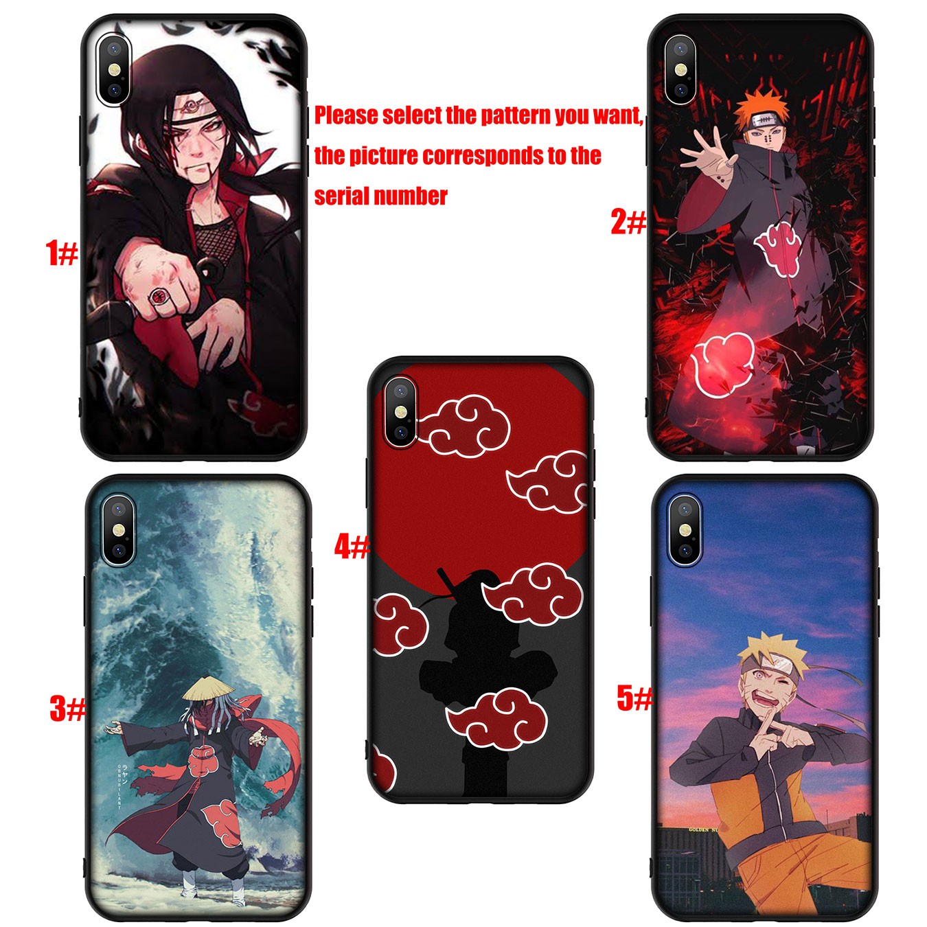 Samsung Galaxy S21 Ultra S8 Plus F62 M62 A2 A32 A52 A72 S21+ S8+ S21Plus Casing Soft Silicone Cartoon Naruto Akatsuki Phone Case