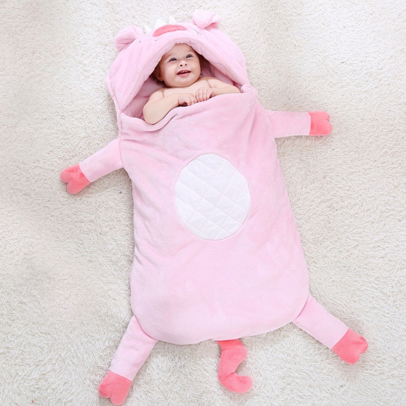 Túi Ngủ Cotton Dày Dặn Chống Đá Họa Tiết Hoạt Hình Dễ Thương Cho Bé