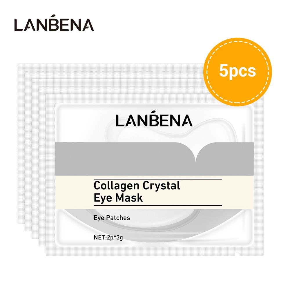 Set 5 Cặp Mặt Nạ Mắt Collagen Lanbena Loại Bỏ Quầng Thâm Dưỡng Ẩm Da 3g