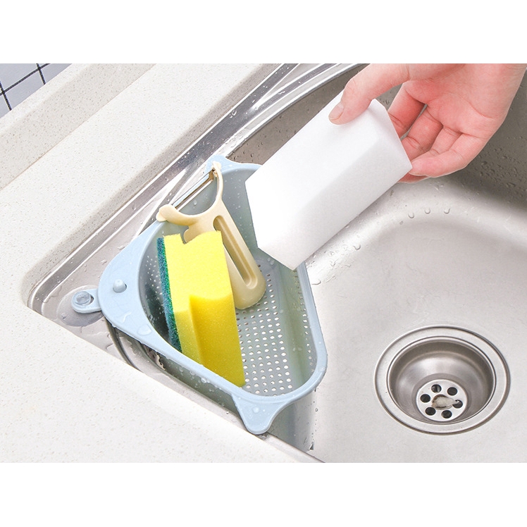 Kệ để đồ treo bồn rửa chén nhà bếp đa chức năng hình tam giác tiện dụng