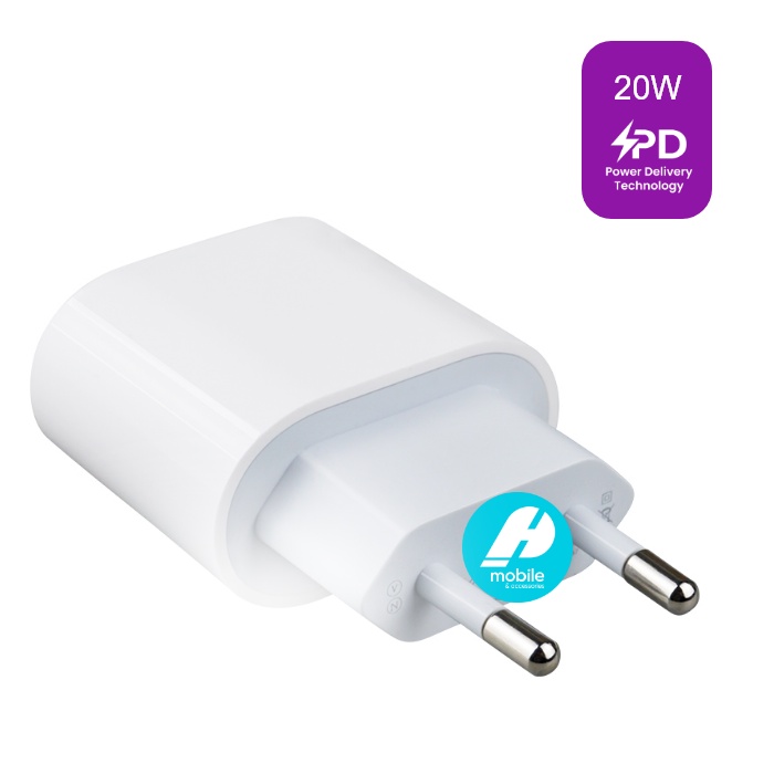 Bộ sạc nhanh 20W PD cổng C - L dùng cho điện thoại máy tính bảng nhà táo hàng linh kiện thay thế có bảo hành