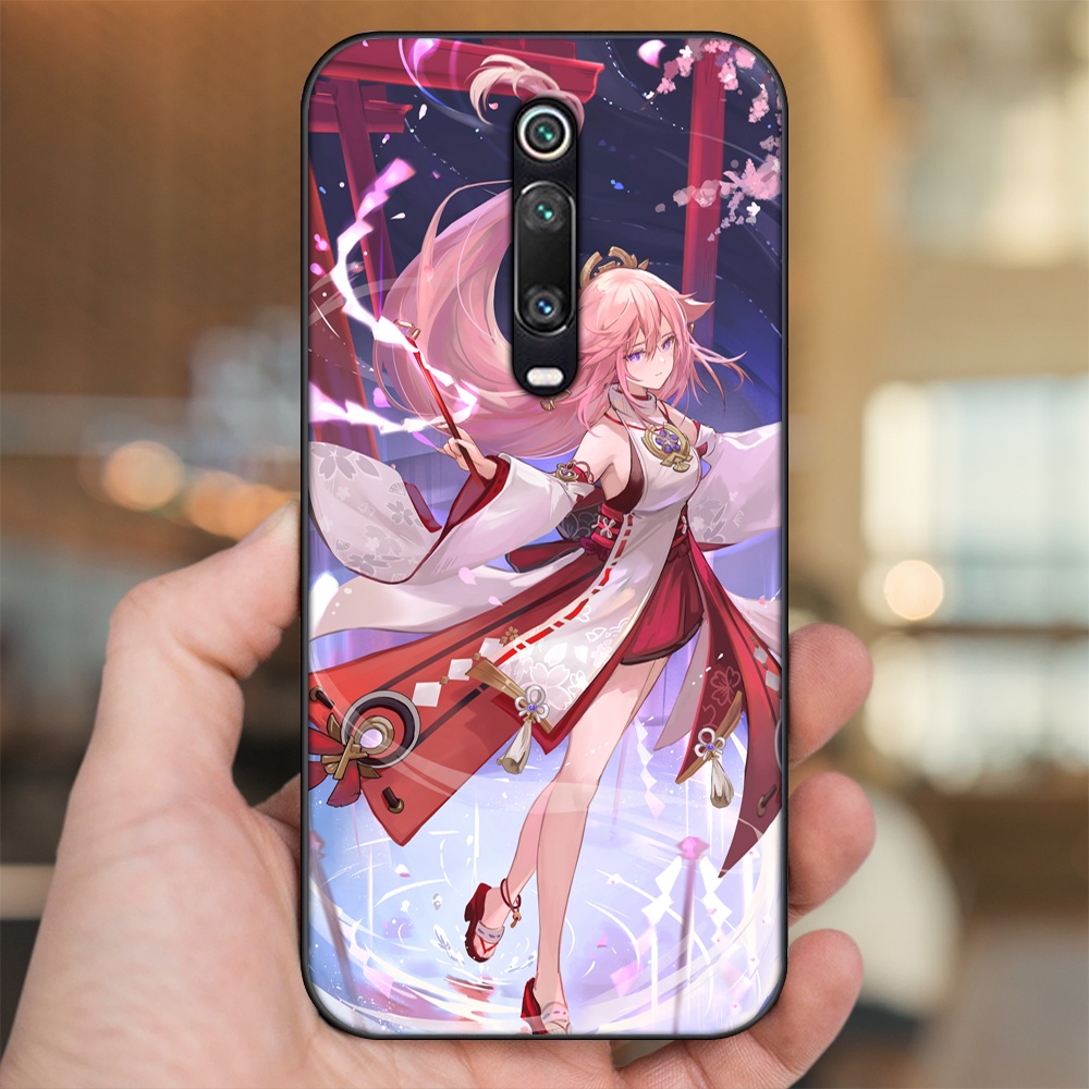 Ốp lưng Xiaomi K20, K20 Pro, Mi 9T viền đen in hình Yae Miko Genshin Impact