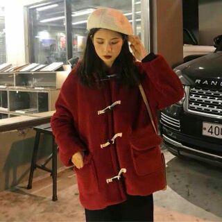 🍀 áo dạ khuy sừng đỏ siêu xinh🍀