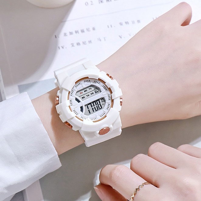 Đồng hồ đeo tay FMARI kỹ thuật số dây cao su thời trang thể thao chống nước cho cặp đôi