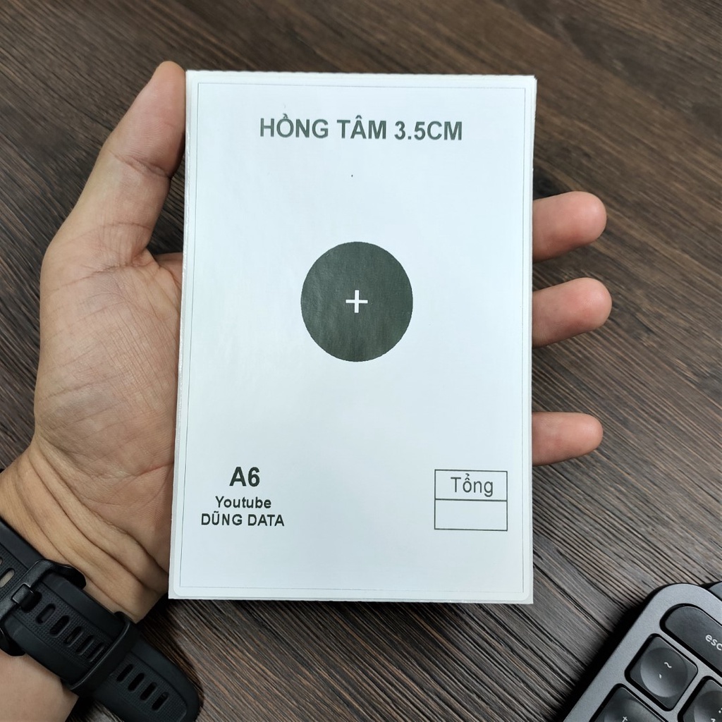 100 Bia tập bắn và thi đấu Ná Cao Su Khổ giấy A6 10x15cm loại decal có keo dán sẵn tiện dụng - DATA SlingShot