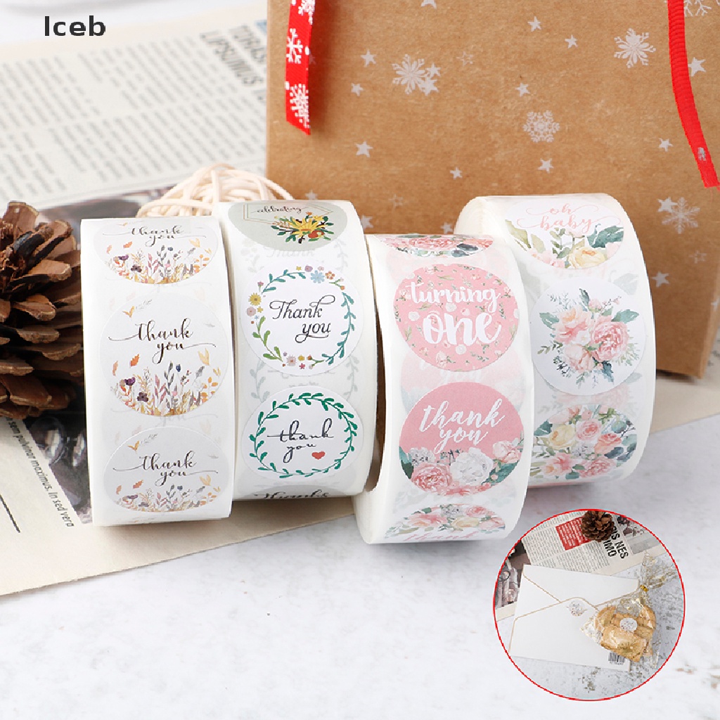 1 Cuộn 500 Nhãn Dán &quot;Thank You&quot; Cho Tiệc Cưới
