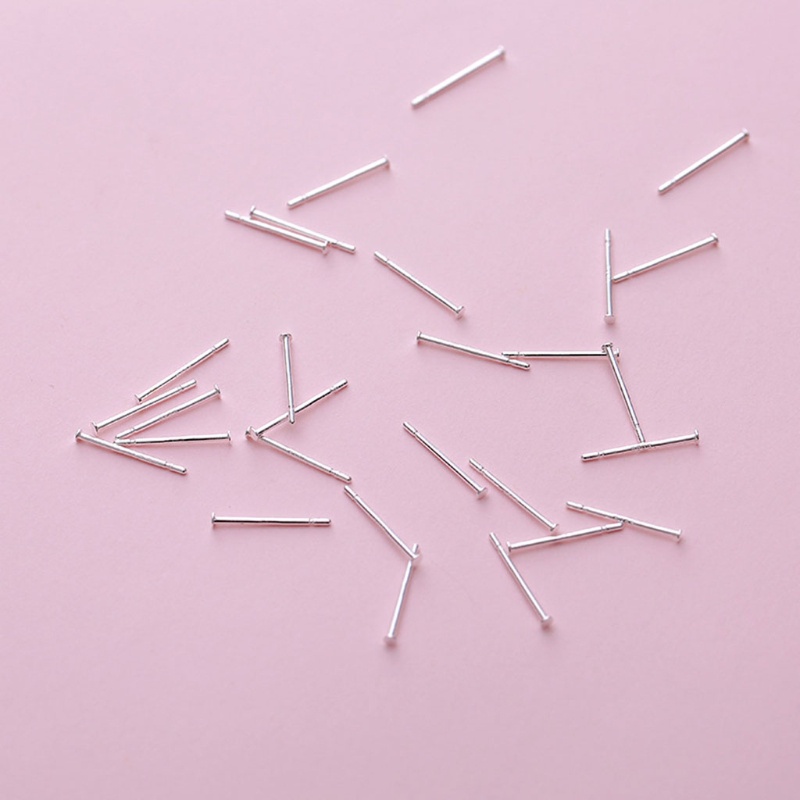 Sa Set 100 Kim Bạc 925 Dài 12.2MM Đầu Dẹt 1.4mm Làm Trang Sức Thủ Công