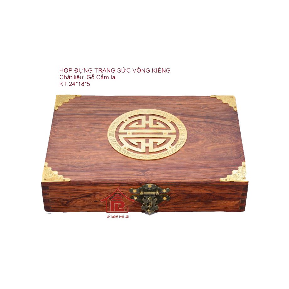 Hộp đựng nữ trang vòng kiềng gỗ