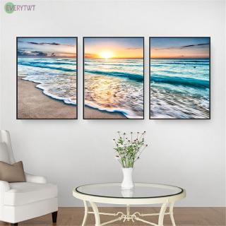 Tranh Treo Tường Trang Trí Nội Thất Hình Phong Cảnh Biển 30x40cm