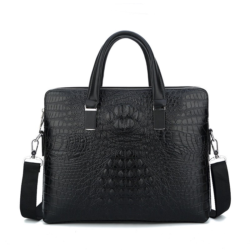 Túi xách cặp da công sở vân cá sấu đựng laptop 14inch T80 35x29x6cm(Nâu | BigBuy360 - bigbuy360.vn