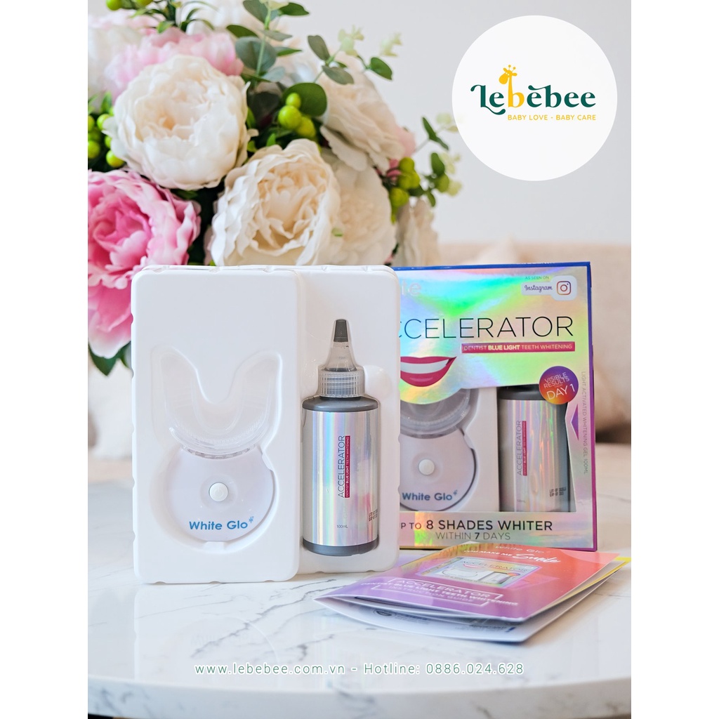 Set ngậm trắng răng White Glo Accelerator của Úc