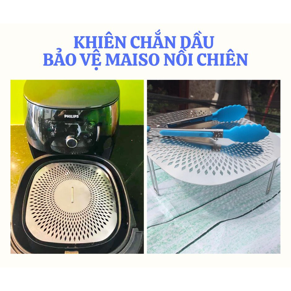 CHẮN DẦU NỒI CHIÊN PHILIPS BẢO VỆ MAISO INOX CAO CẤP 304 | BigBuy360 - bigbuy360.vn