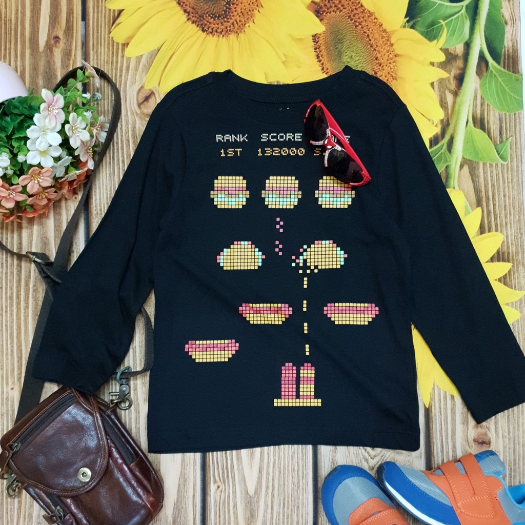 [Chính Hãng Crazy8-Place] Áo Thun Tay Dài Bé Trai Size Đại 15kg-33kg Chất Cotton Co Giãn 4 Chiều Mềm Mịn Hút Mồ Hôi
