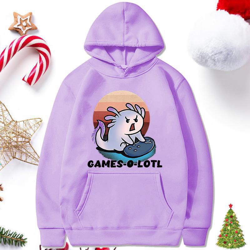 Áo Hoodie From Rộng Unisex In Hình AXOLOTL VIDEO GAMER Cực Chất , Vải Nỉ Mềm Mại Phong Cách HOT TREND TTSPA0345