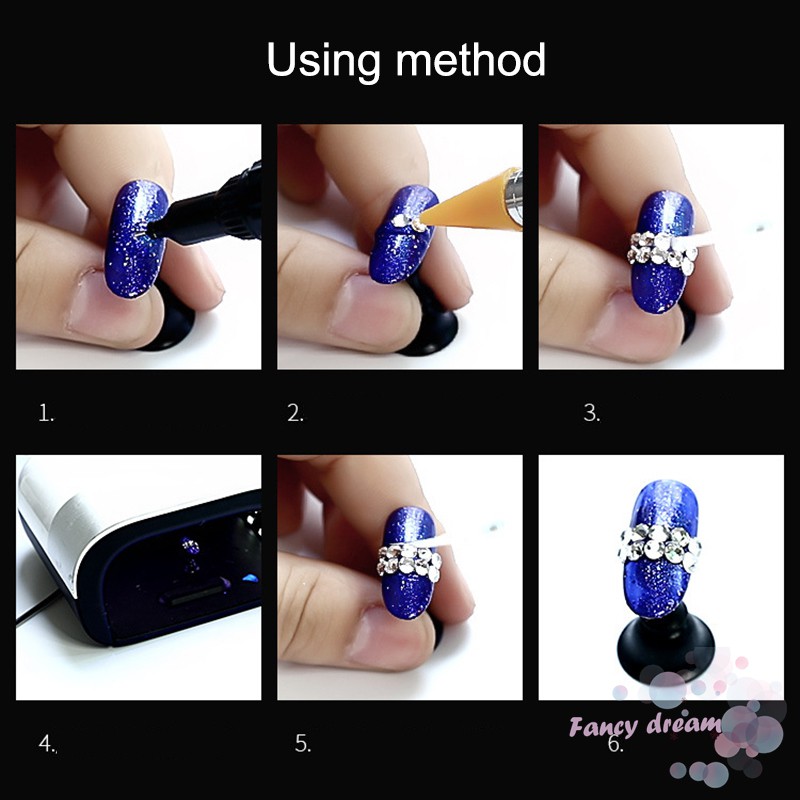 Keo dán móng UV Acrylic 10ml thiết kế đầu kim tiện dụng