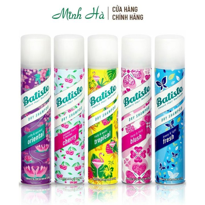 Dầu gội khô Batiste Dry Shampoo 200ml/50ml giải pháp cho những ngày đông lười hay những ngày bận rộn