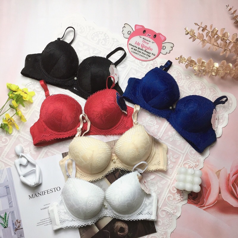 Áo lót nữ ren mềm có gọng mút nâng 5cm tạo khe gợi cảm, áo ngực nữ mềm mại thoáng mát tôn vòng 1 cho nàng 8077