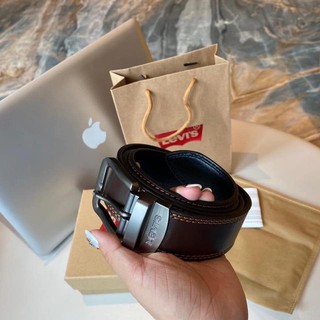 Thắt Lưng Da Bò Trần Chỉ Full Hộp Cao Cấp Cho Nam