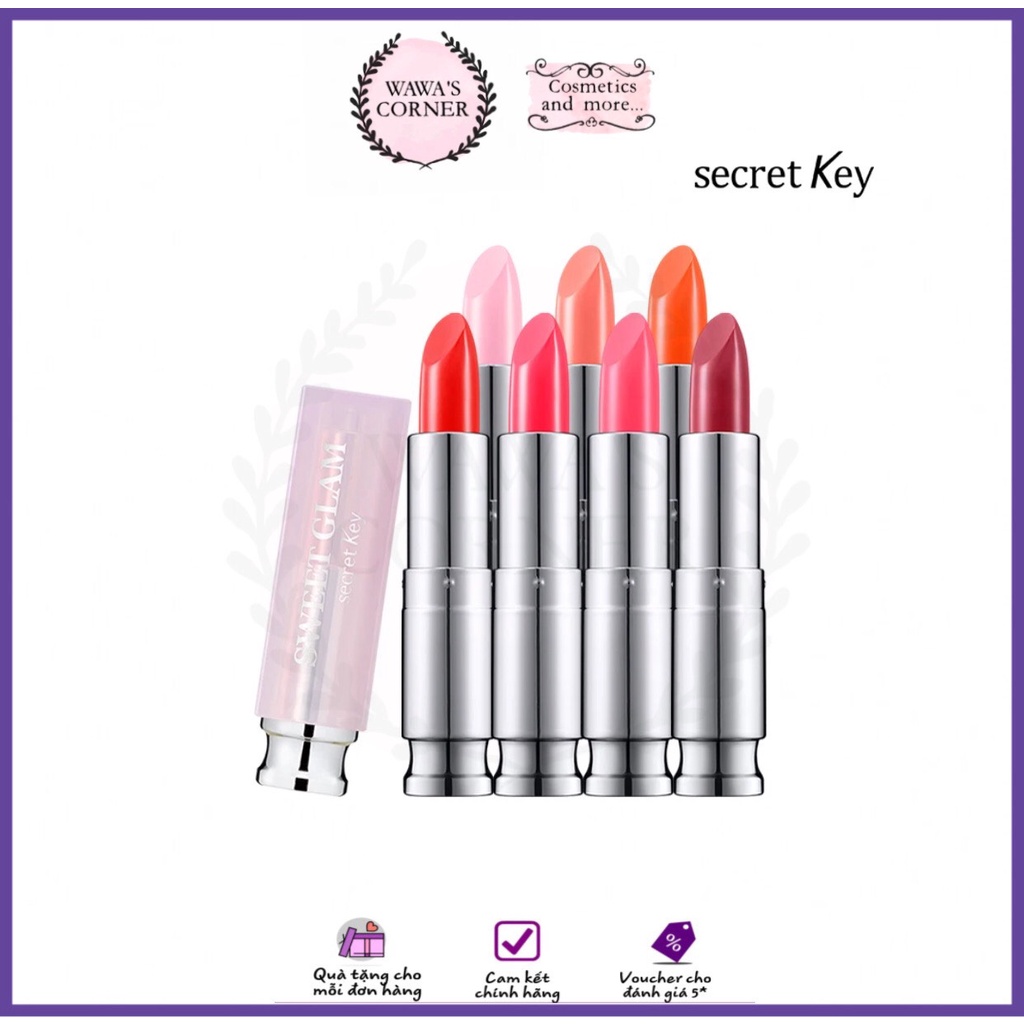 Son dưỡng môi có màu Secret Key Sweet Glam Tint Glow (3,5g)