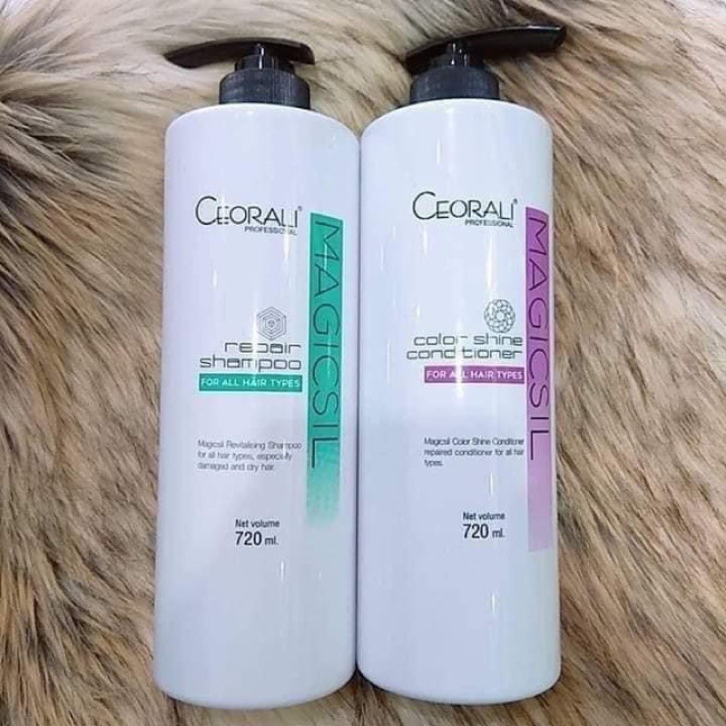 Dầu gội và xả Ceorali Magicsil phục hồi tóc chuyên sâu
