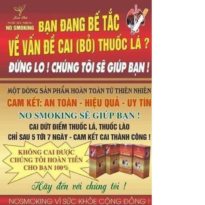 Nước súc miệng cai thuốc lá thuốc lào Nosmoking