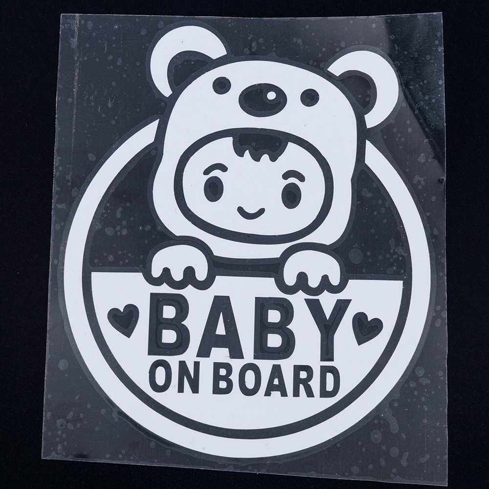 1 Miếng Dán Cửa Sổ Xe Hơi In Chữ Baby On Board