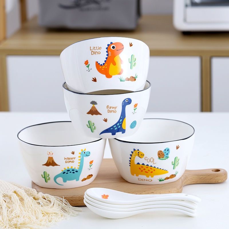 Bát ăn cơm gốm sứ hoạ tiết dễ thương