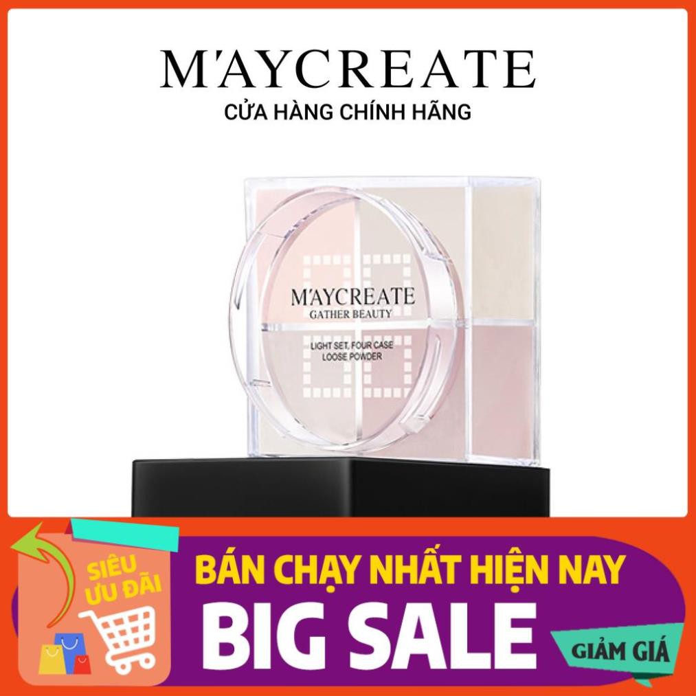 Phấn Phủ Kiềm Dầu 4 Màu Kháng Nước Lâu Trôi Maycreate Hàng Nội Địa Trung