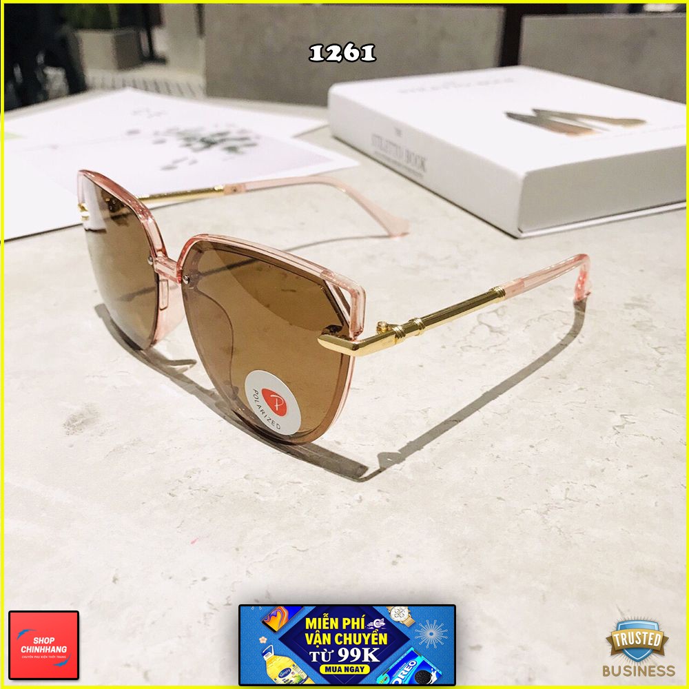 KÍNH MÁT NỮ TRÒNG POLARIZED GỌNG MẠ VÀNG SÀNH ĐIỆU SH1261