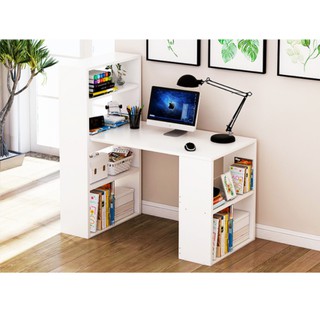 Bàn làm việc, bàn học thiết kế đơn giản hiện đại đi kèm kệ sách GP-04.01