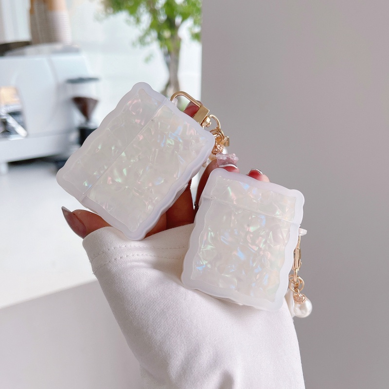 Vỏ Bảo Vệ Hộp Sạc Tai Nghe Apple AirPods 1 2 3 Pro Đính Ngọc Trai Sang Trọng