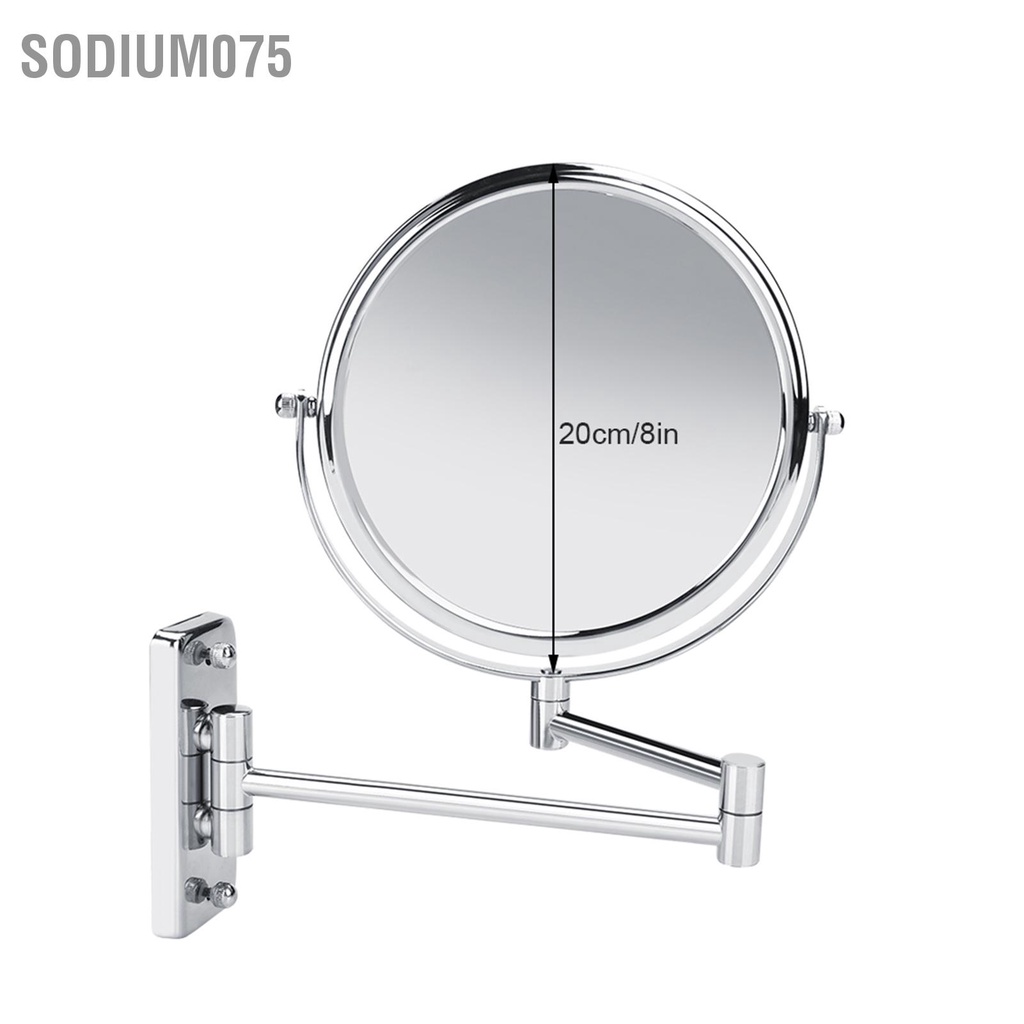 Có thể bán buôn Gương trang điểm treo tường 8 &quot;Gương xoay hai mặt Kính lúp 3X Sodium075 Hàng giao ngay