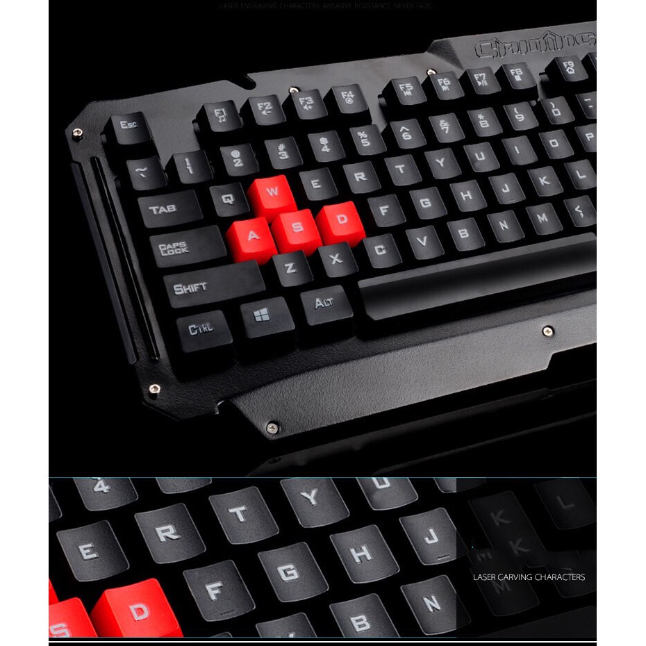 Bộ Bàn Phím Và Chuột Kim Loại Không Dây Free Wolf HK1600 Siêu Đẹp, Siêu Ngầu | BigBuy360 - bigbuy360.vn