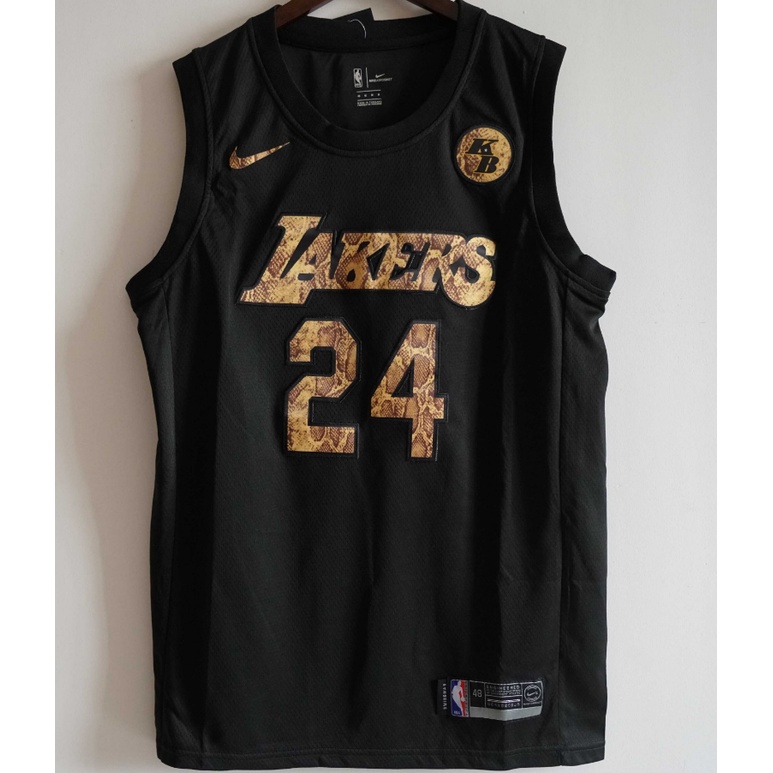Áo Bóng Rổ Màu Đen Thêu logo Kobe Bryant Số 24 Kobe Bryant 2021 Thời Trang Cho Nam