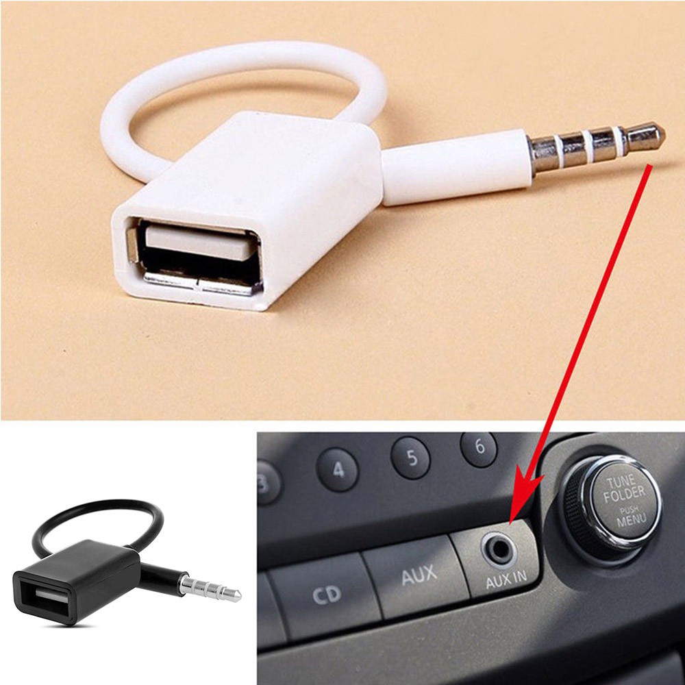 Dây cáp chuyển đổi tín hiệu âm thanh từ giắc AUX 3.5mm sang USB 2.0