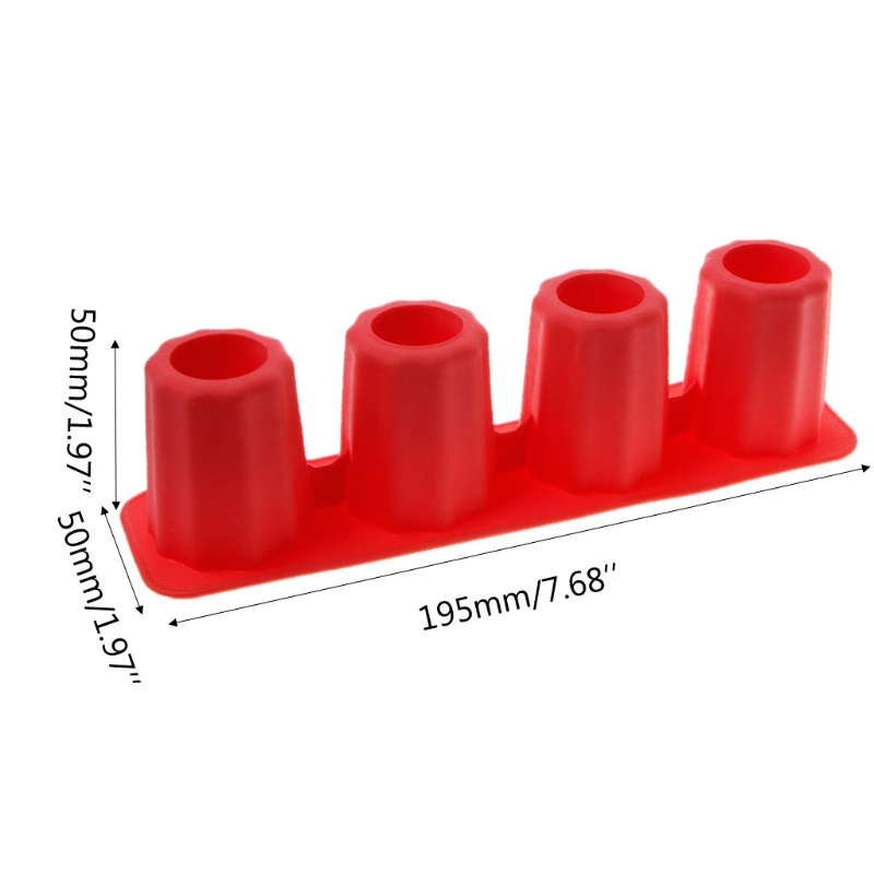 Khuôn silicone làm đá viên hình ly rượu 4 ngăn