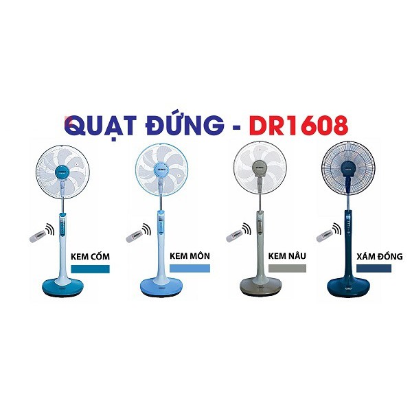 Quạt Đứng SENKO Có Điều Khiển DR1608 - Hàng Chính Hãng, An Toàn Chất Lượng