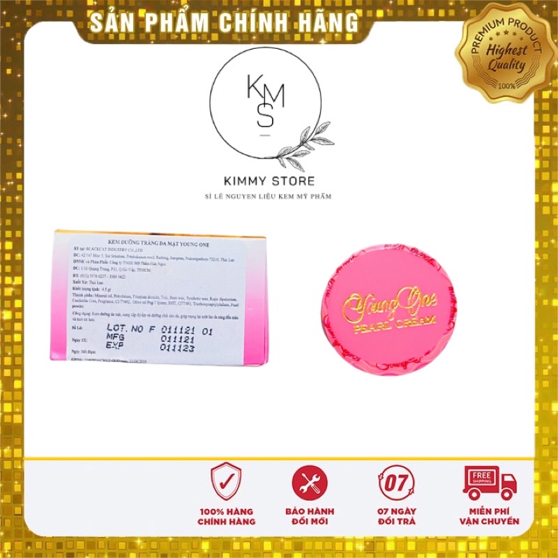 lẻ hộp 4.5gram kem dưỡng trắng da young one ( xù )