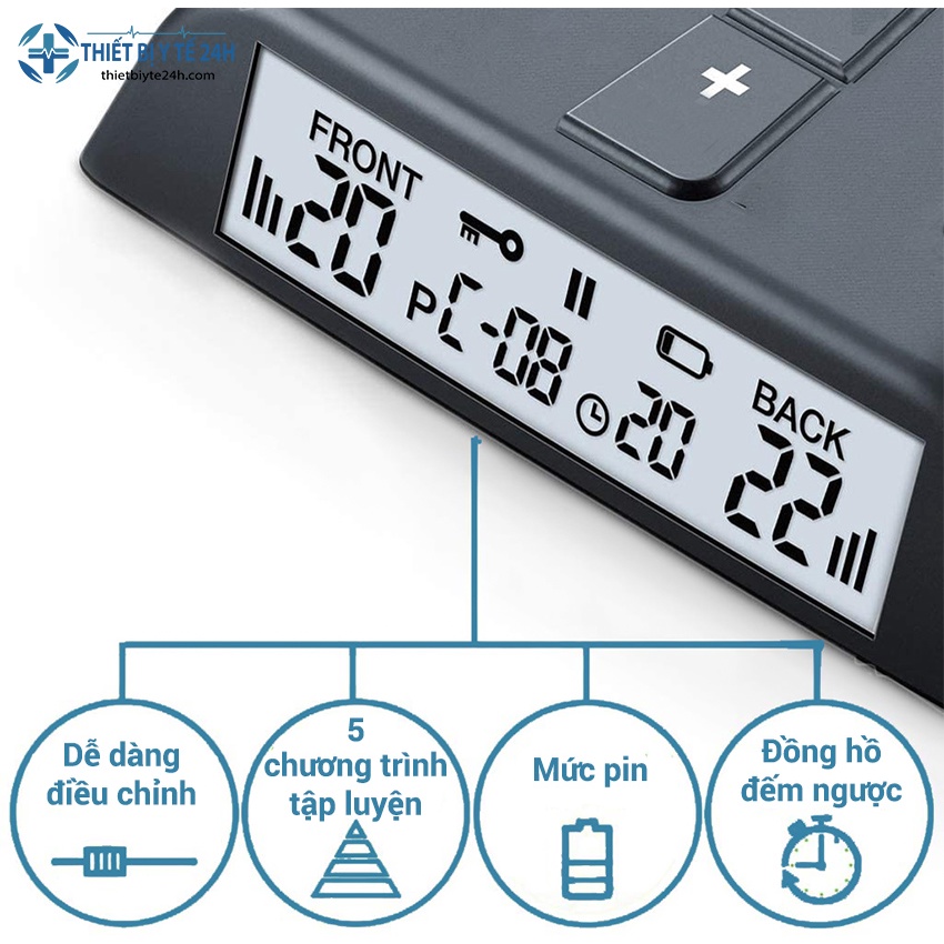 Đai massage giảm mỡ bụng Beurer EM32 hoạt động trên cơ sở kích thích cơ bắp bằng xung điện