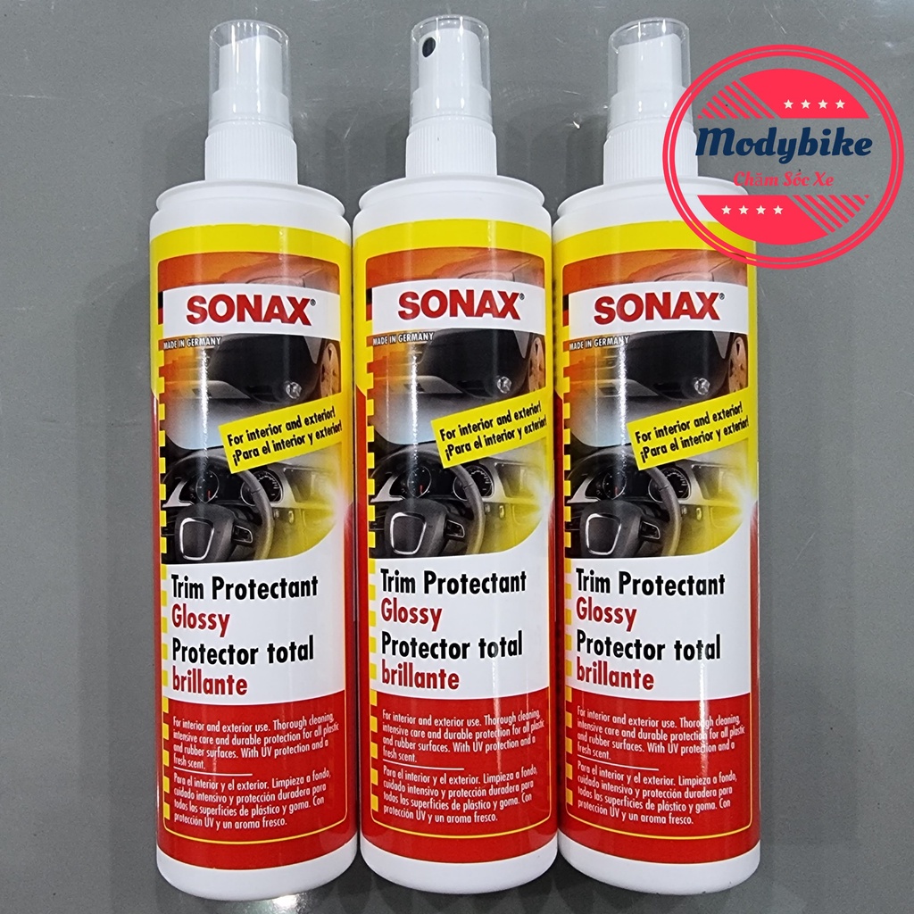 Làm sạch, bảo dưỡng nhựa và cao su Sonax Trim Protectant Glossy 300ml