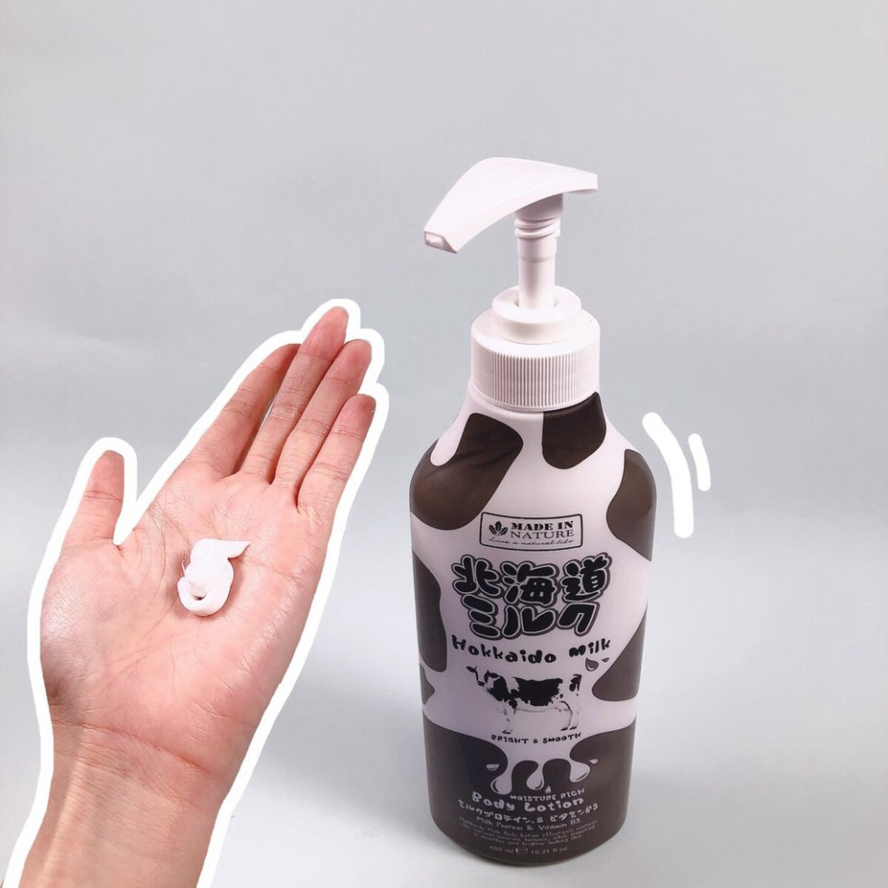 [Body lotion] Dưỡng thể dưỡng ẩm & mịn da Beauty Buffet Made in Nature Hokkaido Milk 450ml
